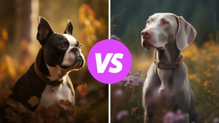boston terrier vs weimaraner