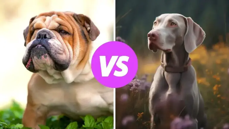 bulldog vs weimaraner