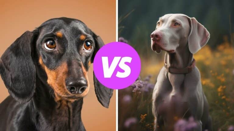dachshund vs weimaraner