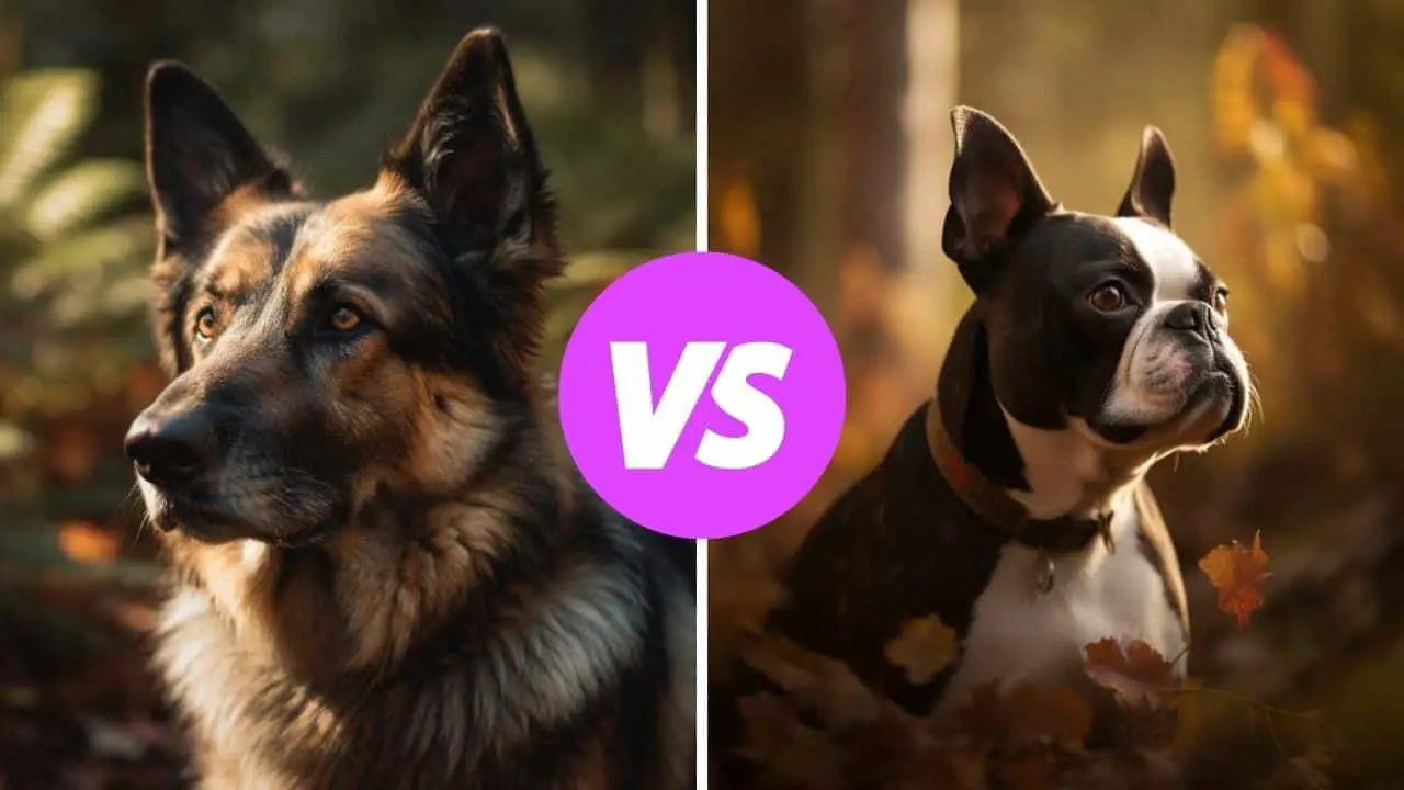 german shepherd vs boston terrier