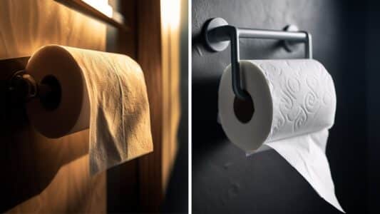 toilet paper over vs under